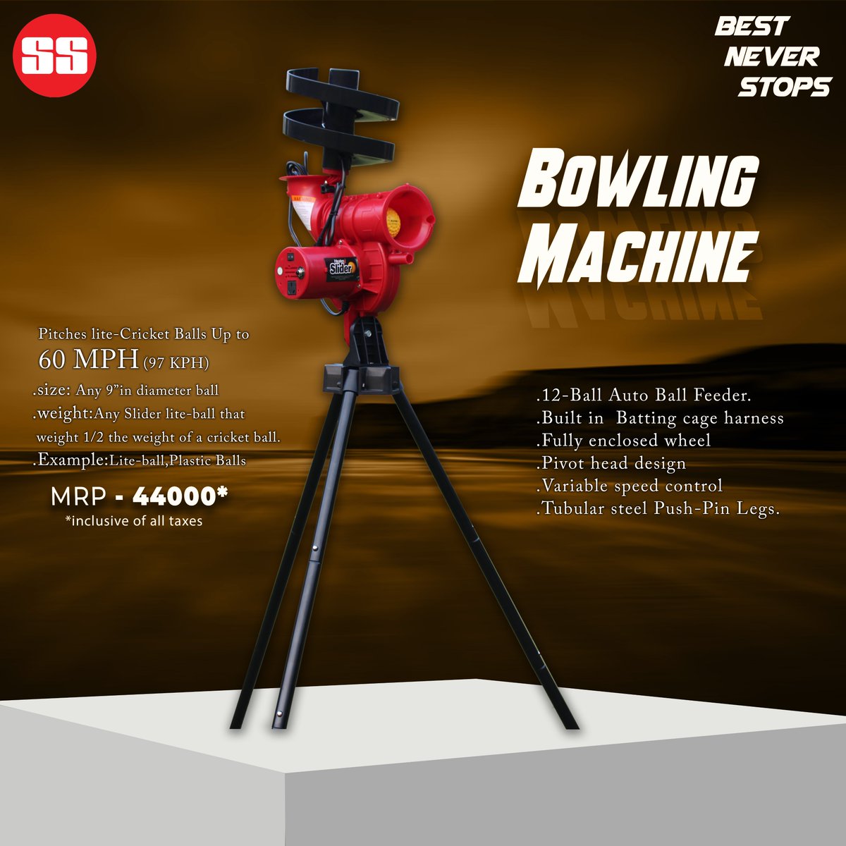 SareenSports's tweet photo. Level up your cricket game with this easy-to-use cricket bowling machine! No more waiting, no more pitching - get consistent practice and perfect every balling technique π
https://t.co/uLus3mMEjF
#sareensports #ssbats #CricketTwitter #bowling #shopnow #bestneverstops https://t.co/j6xZZVutnP