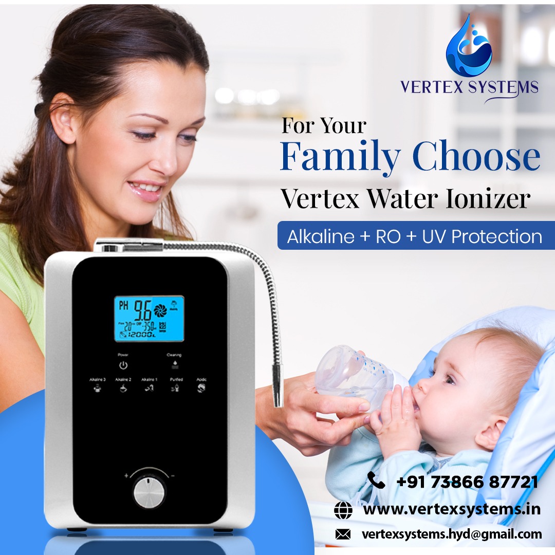 Vertexsystems1's tweet photo. 𝗙𝗢𝗥 𝗬𝗢𝗨𝗥 𝗙𝗔𝗠𝗜𝗟𝗬 𝗖𝗛𝗢𝗢𝗦𝗘 𝗩𝗘𝗥𝗧𝗘𝗫 𝗪𝗔𝗧𝗘𝗥 𝗜𝗢𝗡𝗜𝗭𝗘𝗥
Buy Water Ionizer from Vertex Systems which helps in  of our family healthy.
For more details visit:-
Email-vertexsystems.hyd@gmail.com
visit - https://t.co/hVkORDhqBr
#vertexsystems #cleanwater https://t.co/z0vd3ygPvw