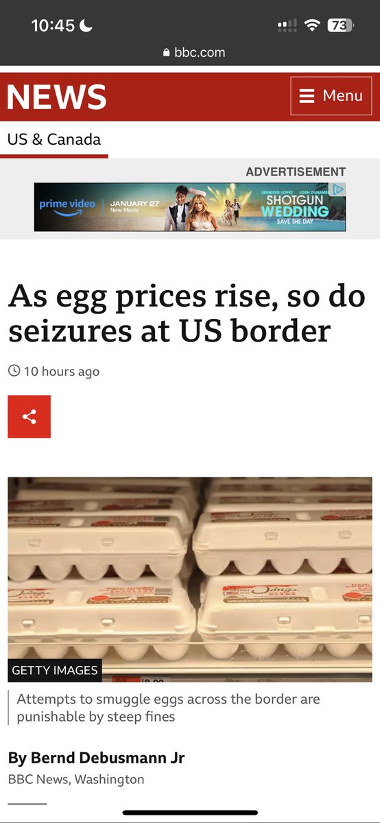 I know that prices for groceries are getting ridiculous, but it’s especially concerning when you start seeing people having seizures as they cross the U.S border and realize how expensive eggs are.