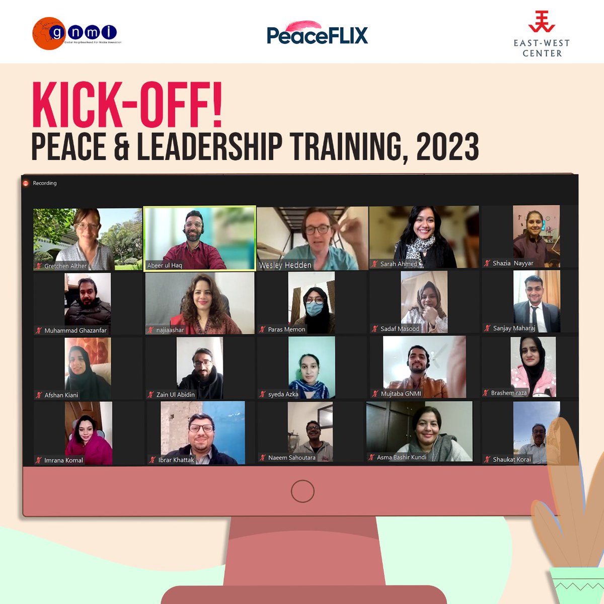 GnmIonline's tweet photo. The journey to peace starts with leadership!
We kick-off the PeaceFlix training program 2023 with @EastWestCenter by bringing together the changemakers to make the difference.
#PeaceFLIX #Peace #Peacebuilding #Leadership #Training https://t.co/enLQJdFKU7