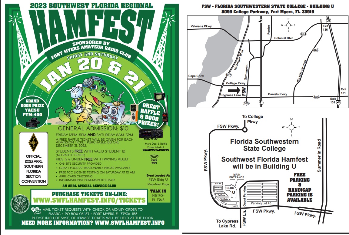 PioHam's tweet photo. Want to know more about #HamRadio? Come to the Southwest Florida Regional Hamfest @FSWCollege on Friday Jan 20, 12P-5P &amp; Saturday Jan 21, 8A-3P to see what #AmateurRadio is all about. Info: https://t.co/ICr3IvrLWq #SWFL @winknews @NBC2 @ABC7SWFL @TheNewsPress @CapeCoralDaily https://t.co/6DCRcFRFap