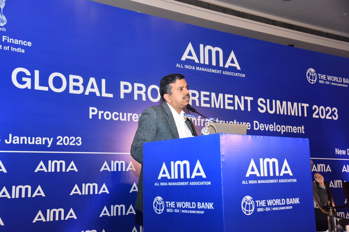 IIFCLProjects's tweet image. IIFCL Projects Limited Deputy CEO Mr. @sripalash participated in Global Procurement Summit 2023, organized by All India Management Association with support of Ministry of Finance, Government of India and the World Bank. 
#procurement #Finance #Worldbank #AIMA #india #development