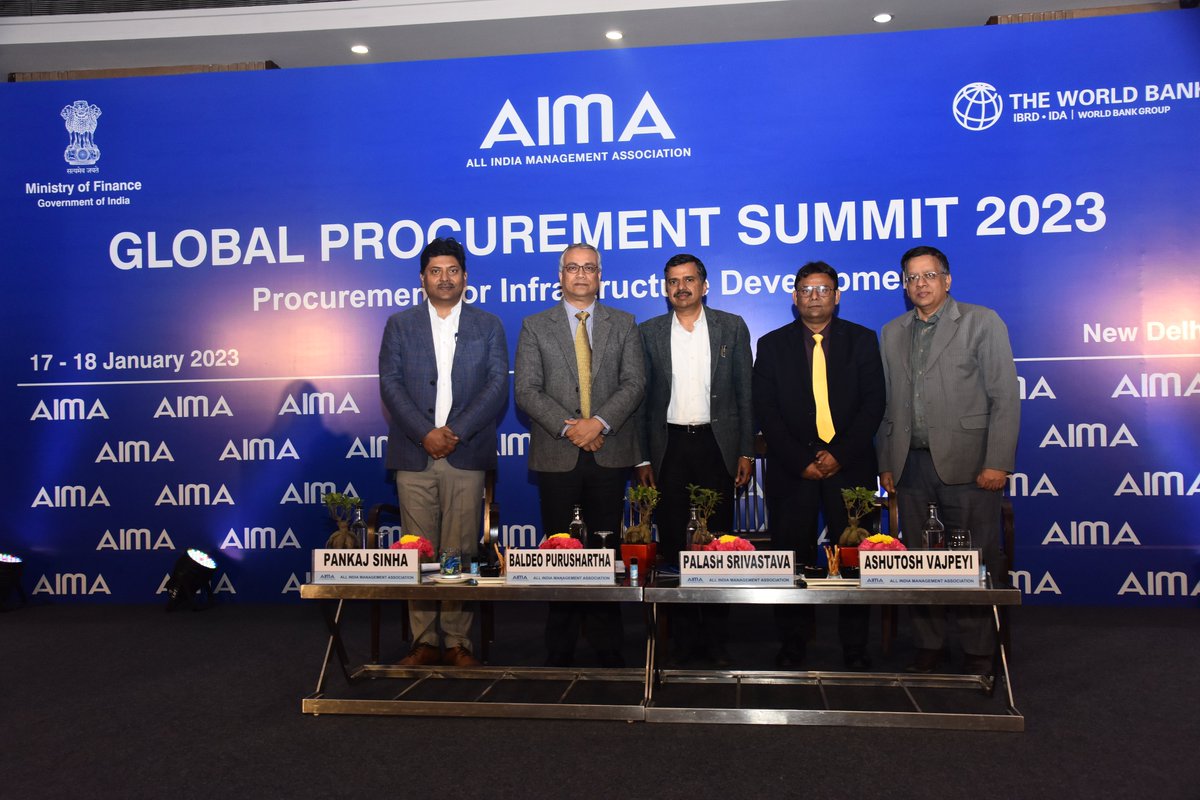 IIFCLProjects's tweet image. IIFCL Projects Limited Deputy CEO Mr. @sripalash participated in Global Procurement Summit 2023, organized by All India Management Association with support of Ministry of Finance, Government of India and the World Bank. 
#procurement #Finance #Worldbank #AIMA #india #development