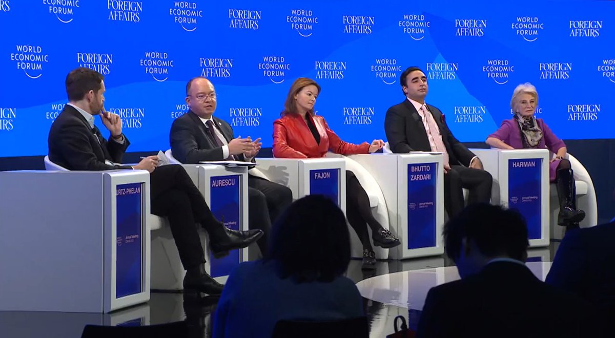 FM 🇵🇰 @BBhuttoZardari speaks about the current geopolitical situation at world economic forum annual meeting at Davos.