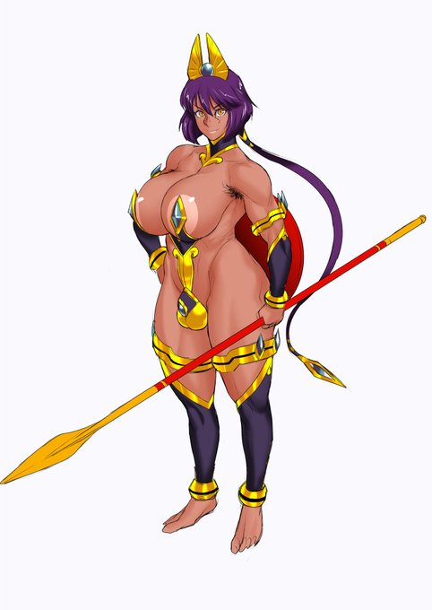 戦神バージョン3
作画しやすいように、よりシンプルに。
モノクロで描いた時にイイ感じなると良いですね～。
あとは槍が適当なのでデザイン考えないと。 