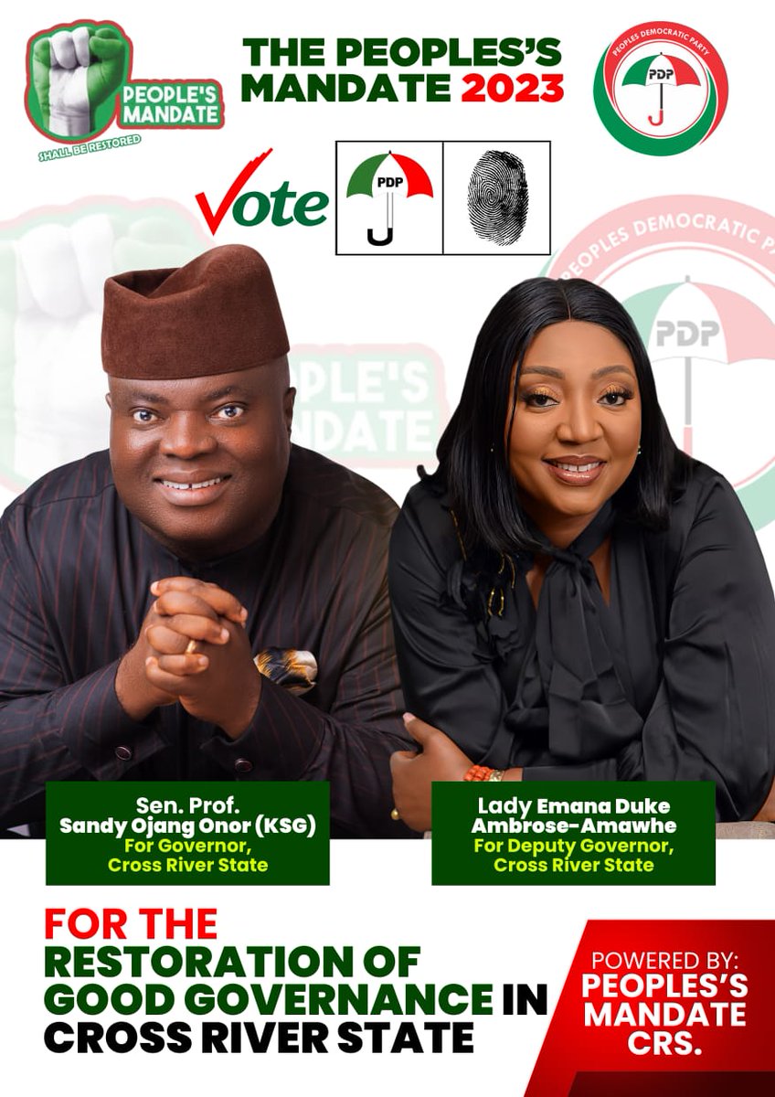 AtamOdey's tweet image. #SandyEmana is poised to RECLAIM Cross River State and restore our lost glory.#ThinkPDP