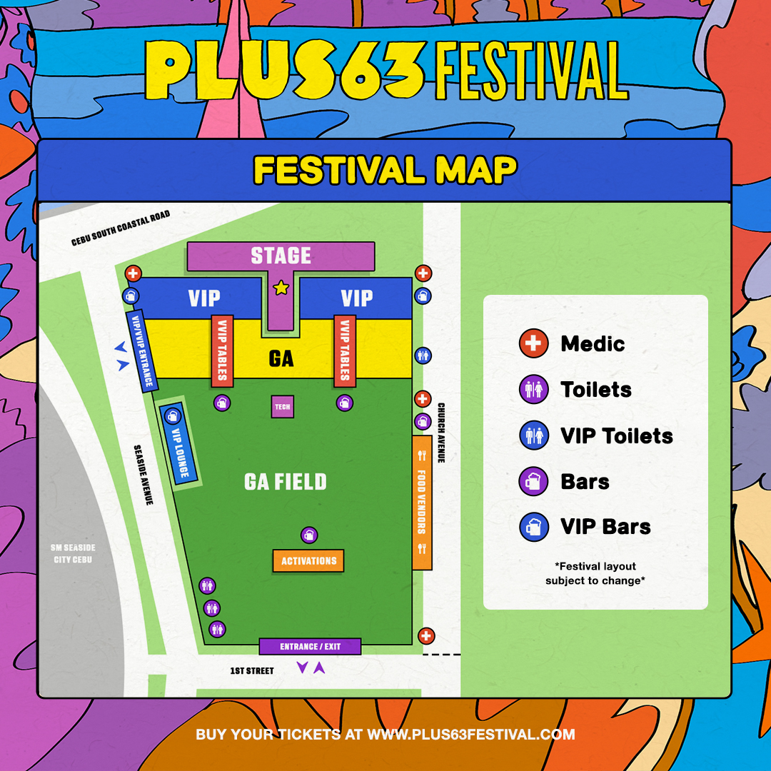PLUS63Festival's tweet photo. ICYMI here are the #PLUS63Festival ticket prices. We're adding a new section, GA FIELD, that will be on-sale beginning today January 20 at 6PM.  🎫

Best day ever coming very soon. 😜  Get your tickets at https://t.co/WyjHKnZEc3 🎟️ https://t.co/Xsai5ckogE