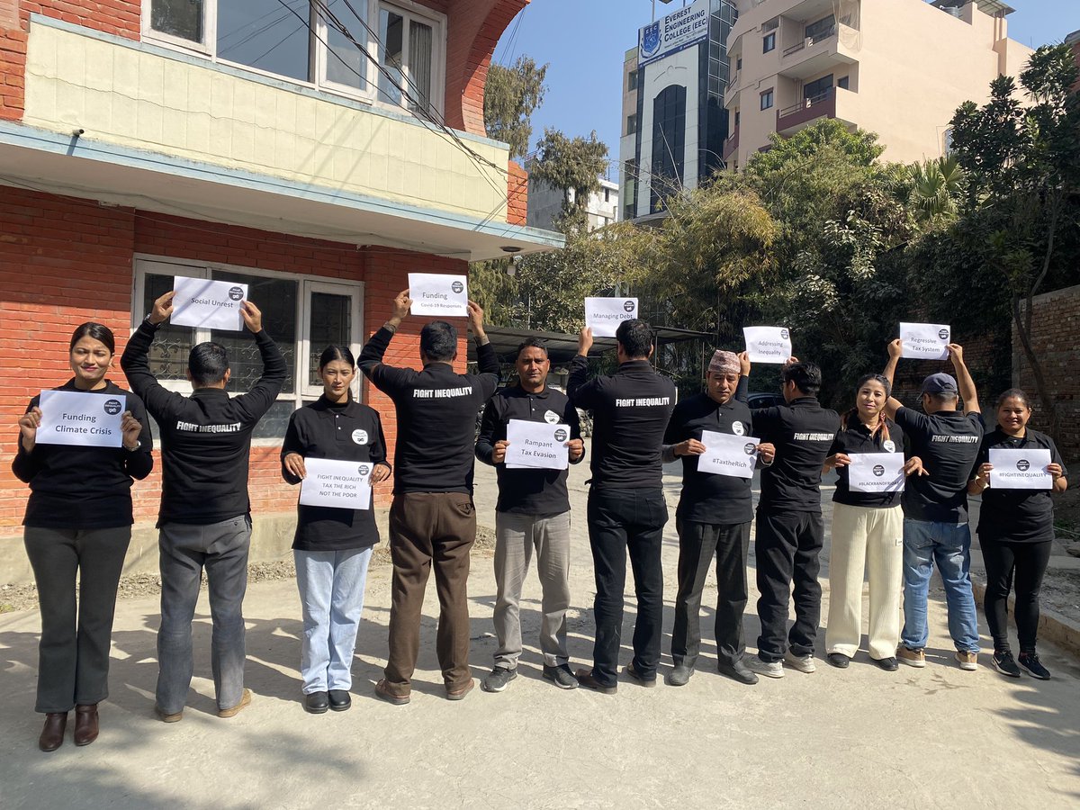 NepalFight's tweet photo. #TaxTheRich !! An annual global wealth tax of up to 5% on the super rich could raise $1.7 trillion a year .Billionaires wealth is booming,while millions struggle to survive #SurvivalOfTheRichest #BLACKBANDFRIDAY https://t.co/BYNcch169h