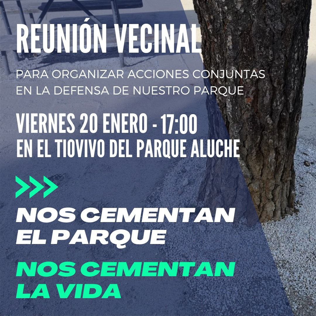 LatinaEnLucha's tweet photo. 🚨🛑✋ *PAREMOS EL ASFALTADO DEL PARQUE ALUCHE*
La reforma para mejorar el Parque Aluche está siendo una aberración. Están asfaltando zonas que deberían tener arena y vegetación.
Es URGENTE que nos movamos, en unos días será todo cemento
 Mañana a las 17.00 en la zona del tiovivo https://t.co/HzE0r3Jaoq