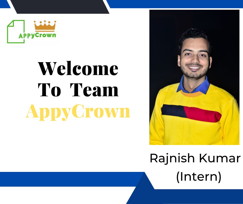 AppyCrown welcomes  new  intern Rajnish Kumar!
We wish you a very bright future with us.
#AppyCrown
#Newinternship
#NewJourney
#salesforce 
#Team 
#Office