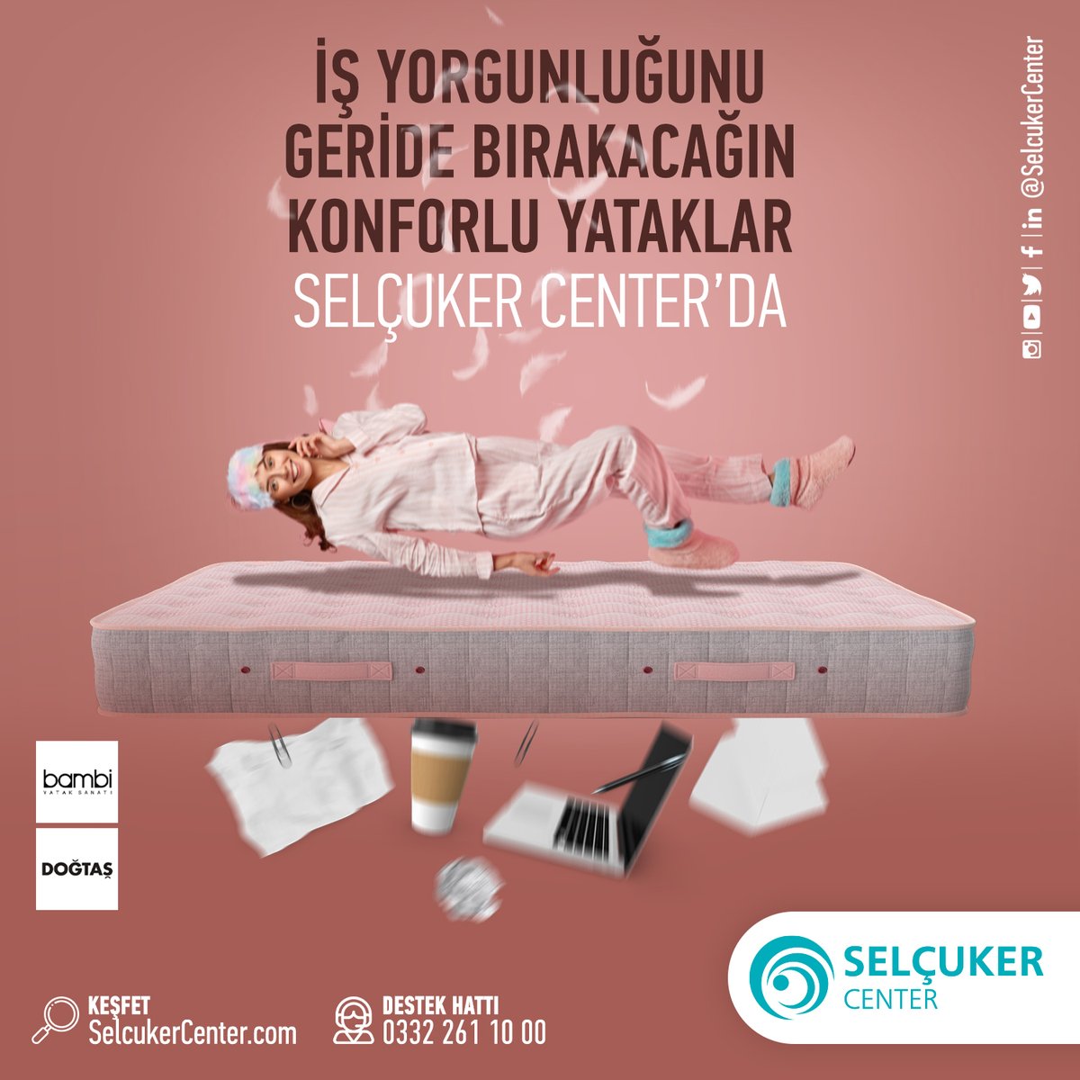 Yoğun bir günün ardından, günün yorgunluğunu geride bırakacağın konforlu yataklar Selçuker Center'da!

@bambiyatak_konya_kamisciogludt @dogtaskonya

#Selçukerdeyiz #Konya #SelçukerCenter #AVM #Selçuklu #Alışveriş #Bambi #Doğtaş