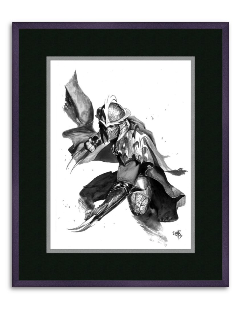 In better news, I'm finally picking a frame for this awesome Gabriele Dell'Otto Shredder commission!