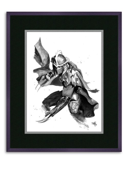 In better news, I'm finally picking a frame for this awesome Gabriele Dell'Otto Shredder commission! 