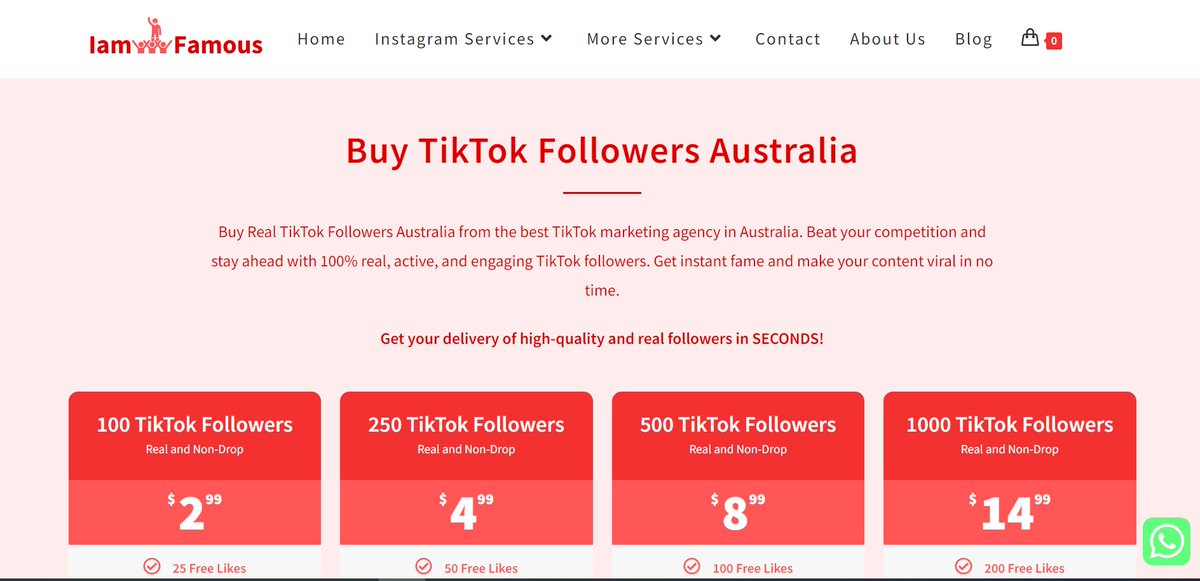 The top TikTok marketing company in Australia offers Real TikTok Followers for sale. With 100% genuine, active, and engaged TikTok followers, you can outperform 
iamfamous.com.au/buy-tiktok-fol…

#TikTok 
#Followers
#australianopen2023 
#Auspol2023 
#ausvotes
#nft