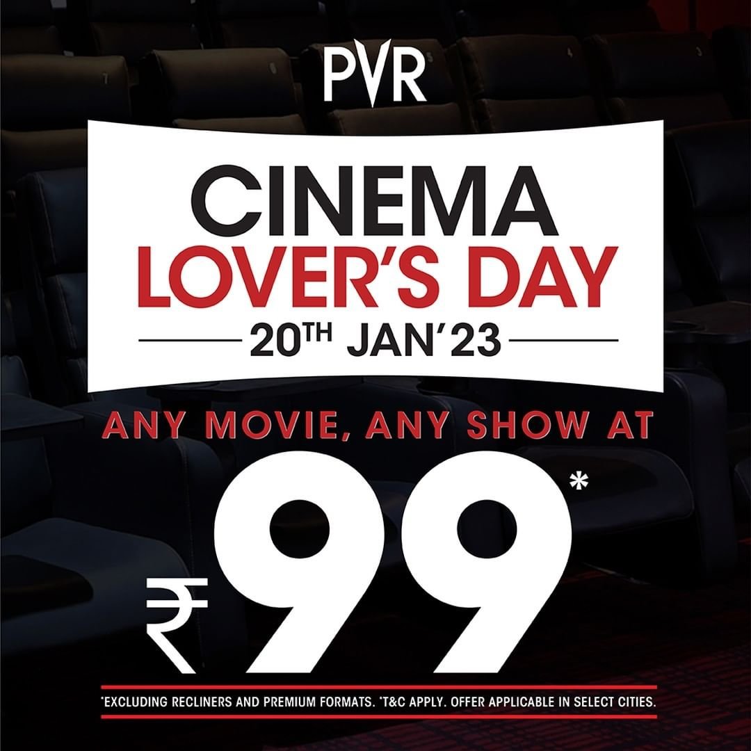 shivani508's tweet photo. This is really great for all cinema lovers. Any movie at Rs. 99 wow
#PVRCinemaloversday  @_PVRCinemas https://t.co/pGBkC1jBEQ