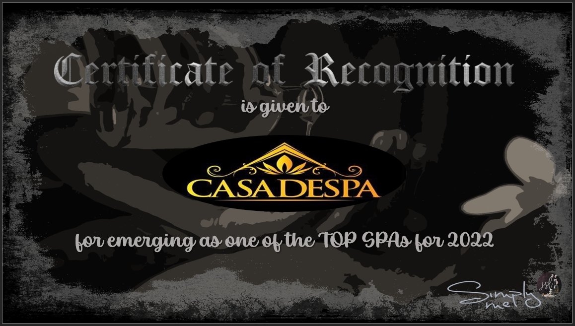 simplyme101486's tweet photo. Congratulations to 
CASADESPA
@casadespa
@CasadespaRoyale

for emerging as one of the Top SPAs in the Metro for 2022 

RAFFLE TIME 
(Free EROS Massage)

(1) ❤️ &amp; RT this post
(2) Follow mine &amp; the spa's twitter accounts
(3) Comment "Done" below once u've completed everything https://t.co/gY2OIn12kY