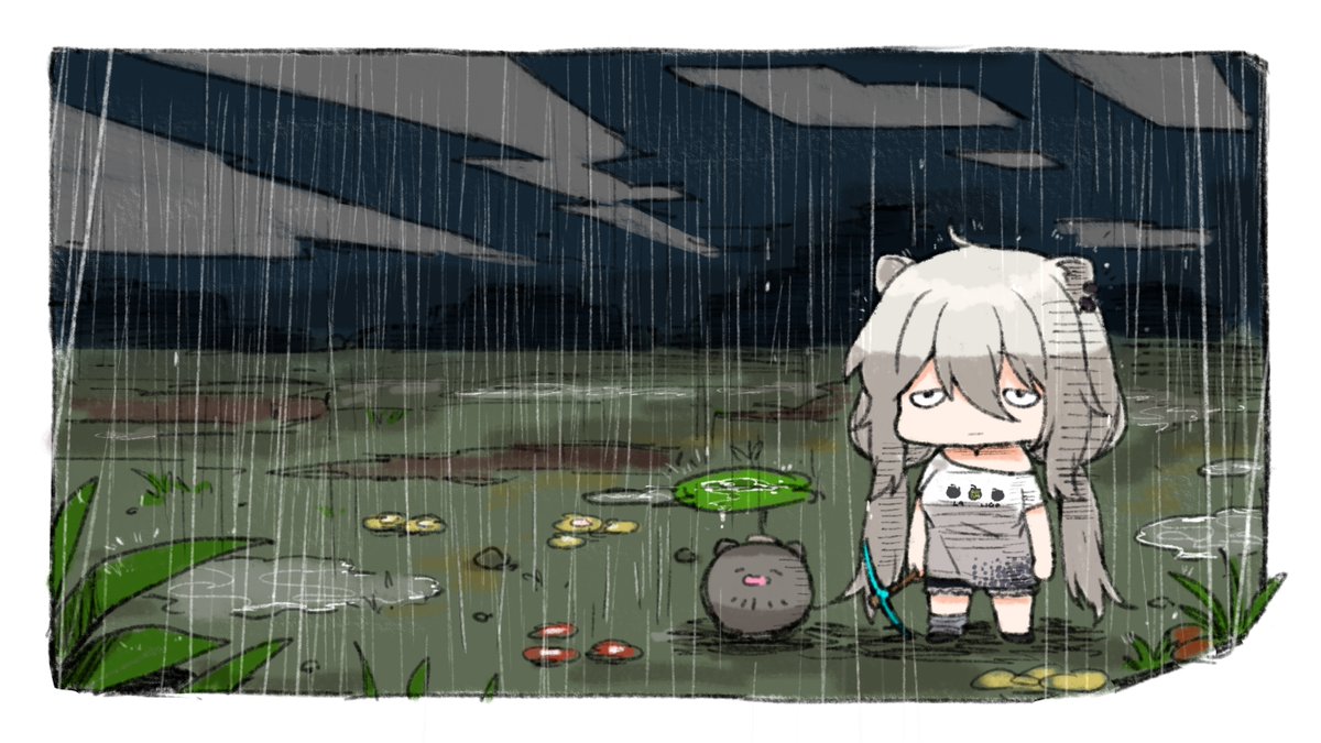 獅白ぼたん 「初手で雨を引くオンナ
#ししらーと 」|おくに(ん)のイラスト