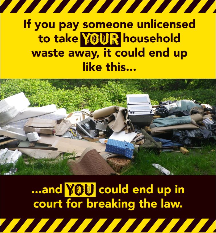 Householders and Businesses have a LEGAL DUTY OF CARE to prevent fly tipping by only using licensed waste carriers.

Lets all work together to #SCRAPflytipping

 @BlabyDC @CharnwoodBC @hinckandbos_bc @HarboroughDC @citywardens