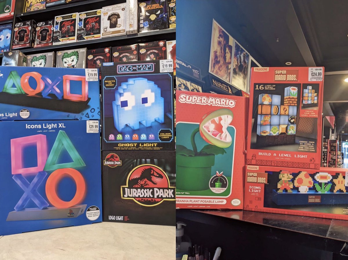 hmvBelfast's tweet photo. Wanting to spice up ur room and give it some light? Well we have a whole new range of lights available now 💡
#logodesigns #logomark #logolights #gamelogo #roominspiration #roomdesign #roomlights #retrogaming #retro #retrolight #hmv #HMV #hmvbelfast https://t.co/hPLMXh0eah