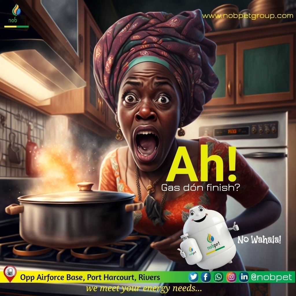 No wahala✌🏼! we got you covered. Come over to our ultramodern Gas plant and refill immediately at the best prices in town. 

#nobpetGas💚 
#nobpet💚
#oilandgas💚
#phcity💚
#portharcourtspecials💚
#portharcourt 💚