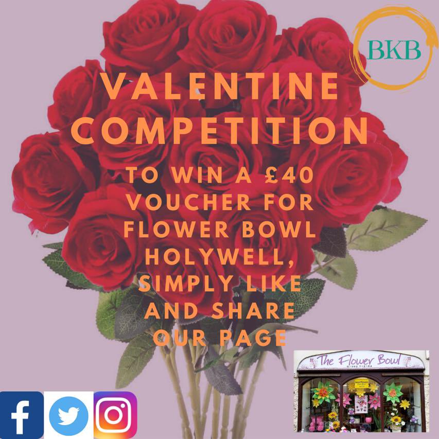 Competition time* 

🌟Like and share this post
🌟Follow <a href="/BkbSelfStorage/">Bkb Self Storage</a> 
🌟Add to your stories
🌟Win a £40 @theflowerbowlholywell voucher to spend just in time for valentines.
🌟Drawn 1st of February 
Share on fb , Instagram and Twitter #competition