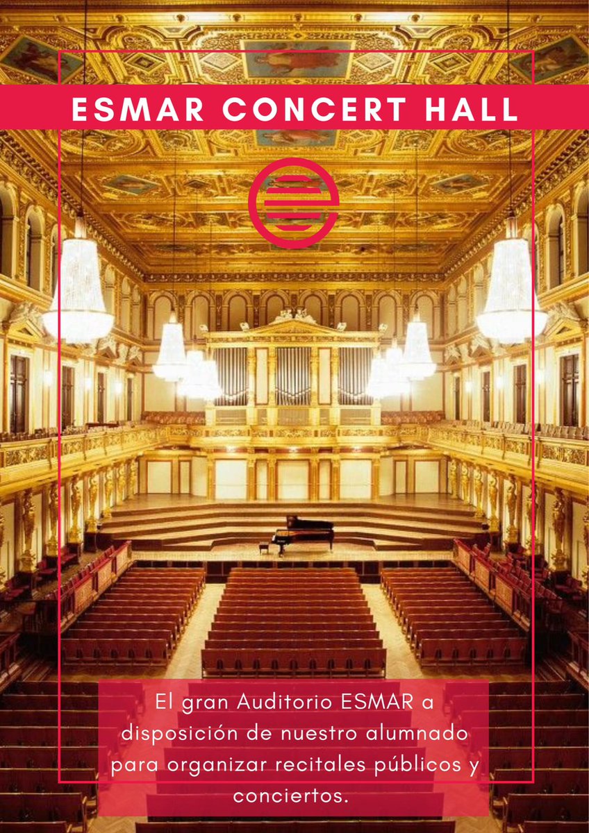 esmar_jazz's tweet photo. 🔹Porque un intérprete se hace sobre el escenario🔹Porque sabemos lo difícil que es encontrar un espacio donde tocar en público ⚜️ESMAR CONCERT HALL⚜️ El gran Auditorio ESMAR a disposición de los estudiantes. https://t.co/PFCp1ohZen https://t.co/F1udkrRue1