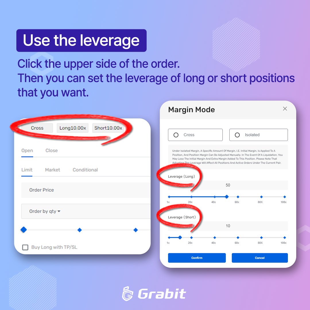 Grabit_Official's tweet photo. How to use the leverage
Click the upper side of the order. 
Then you can set the leverage of long or short positions that you want.

🐰Start trade on Grabit
https://t.co/RHO0QYgdsj

If you need help, we will provide you help anytime.
https://t.co/ex1a9a2mMS https://t.co/9Ip6rtkXd7