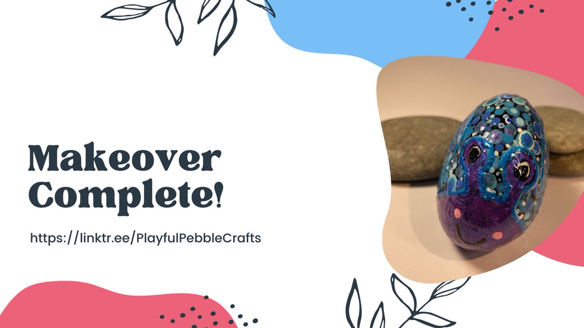 PebblesBC's tweet image. Awhile ago I said I was going to give a rock a makeover. Here it is!

#rockartist #rockpaintingartist #handpaintedrocks  #playfulpebblecrafts  #paintedrocks #pebbleart #pebblepainting #rockpainting #rockart  #pebbleartist #followme #morelikes #etsyshop #uniquegiftideas
