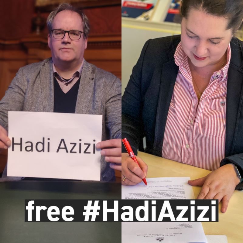 .<a href="/TabbertUrs/">Urs Tabbert</a> und ich setzen uns für ein faires Verfahren für Hadi Azizi ein, der im Iran verhaftet wurde und seitdem im Urmia Intelligence Detention Center festgehalten wird.
#HadiAzizi #IranRevolution #FreeIran #WomenLifeFreedom