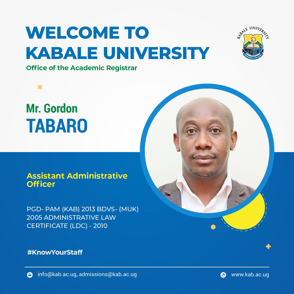 Our family just got bigger and better! We welcome the new staff to the @kabuniversity winning team. #KnowYourStaff