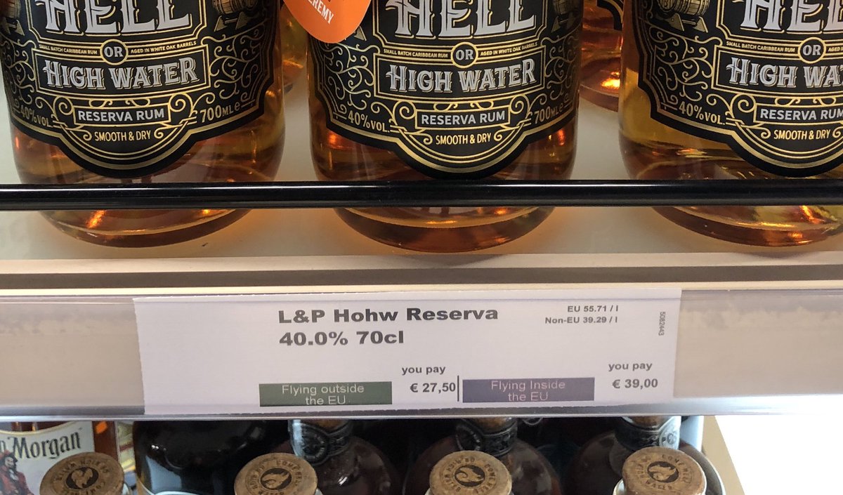 AWHub1833's tweet photo. The single advantage of #Brexit checkout the saving if travelling to the UK. Pic taken Duty Free in Helsinki https://t.co/EL9WXg38t0
