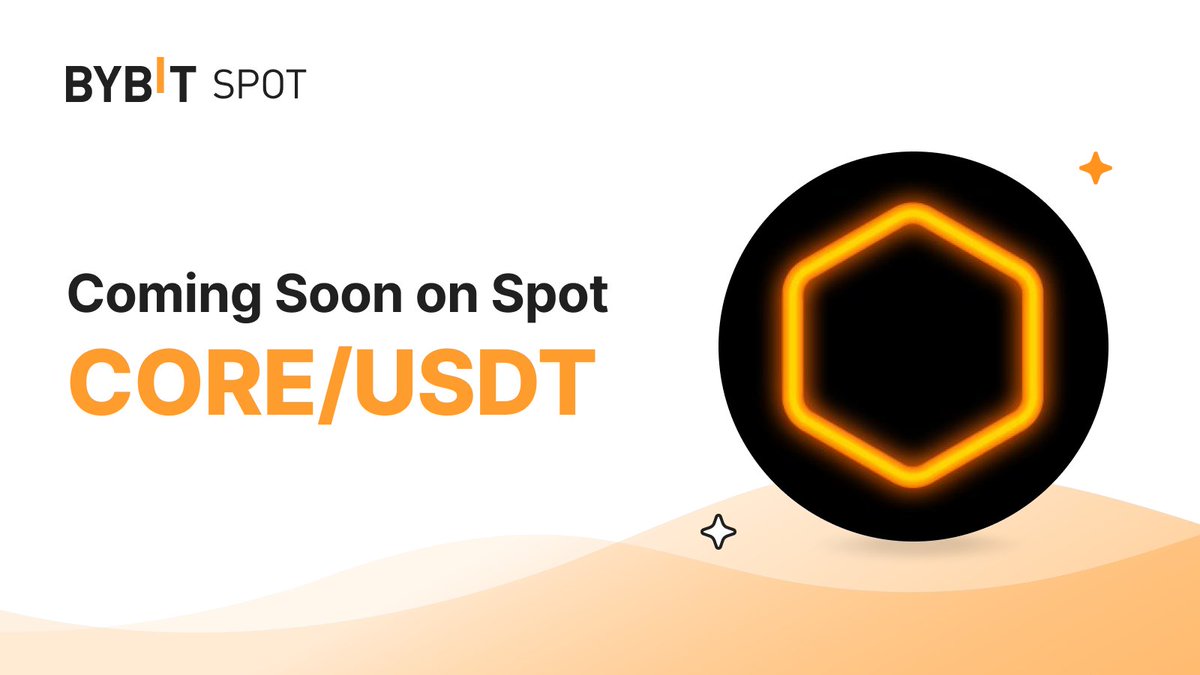 Bybit (@bybit_official) on Twitter photo 📣 #Bybit is excited to announce Bybit's integration of the Core mainnet, and the upcoming listing of $CORE on our Spot trading platform! <a href="/Coredao_Org/">Core DAO 🔶</a>
Deposit now: i.bybit.com/1bGabFhc
#TheCryptoArk #BybitSpot 📣 #Bybit is excited to announce Bybit's integration of the Core mainnet, and the upcoming listing of $CORE on our Spot trading platform! <a href="/Coredao_Org/">Core DAO 🔶</a>
Deposit now: i.bybit.com/1bGabFhc
#TheCryptoArk #BybitSpot