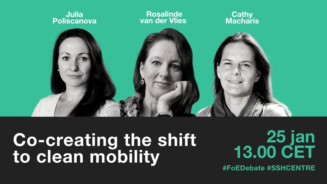 📅 25 January | Co-creating the shift to clean mobility | Brussels & Livestreamed

Join us to discuss:

🚘 #DrivingGreen

⚡️ #ElectricVehicles

🍃 #MobilityStrategy

More: frnds.eu/CleanMobility

#SSHCENTRE #FoEDebate