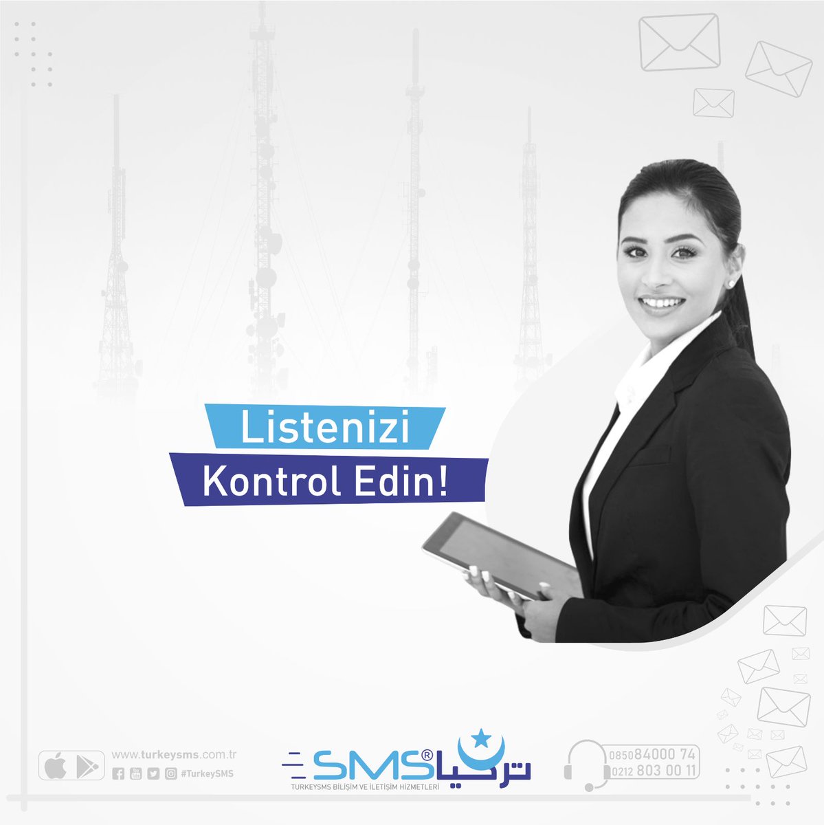 Listenizi Kontrol Edin!

Güncellenmemiş müşteri listesi hedeflerinize giden yolda markanızı yavaşlatabilir. Sürekli olarak aynı müşteri listesine SMS göndermek de bir süre sonra işe yaramayabilir. 

#turkeysms #sms #smsmarketing #ücretsiz #pazarlama #emarketing #hizmet
