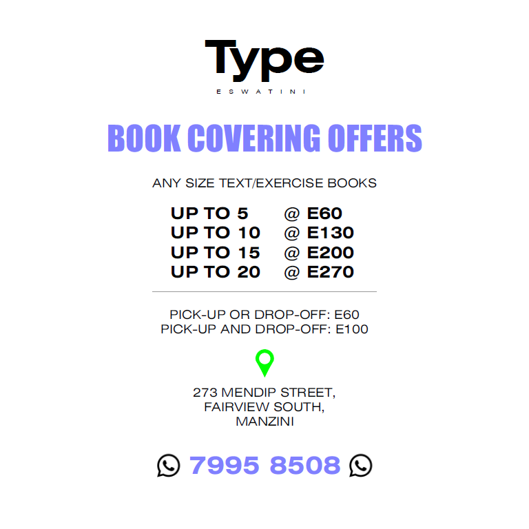 type_eswatini's tweet photo. Ready your little ones for school in no time. WhatsApp us at 7995 8508 for speedy book covering services!! 

#typeeswatini 
#typing 
#bookcovering  
#service 
#eswatini 
#tinitwitter https://t.co/K10YNI1y4B