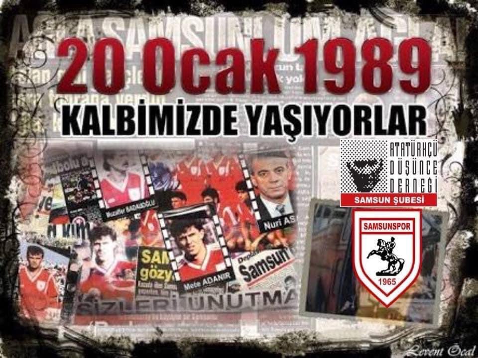 #20Ocak
rahmetle anıyoruz. 
ruhları şad olsun.
bi̇r yanimiz si̇yahtir bi̇zi̇m... 
#samsunspor 
#20ocak1989 
#20ocak