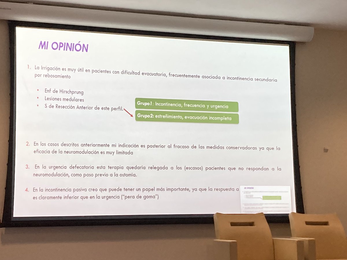 LandaluceAitor's tweet photo. Conclusions of Transanal irrigation in @OSIUribeESI by #Juliocastillo @EstravizBegona @AECP_FAECP @aecformacion @YouESCP @escp_tweets https://t.co/BPFZIVAU85