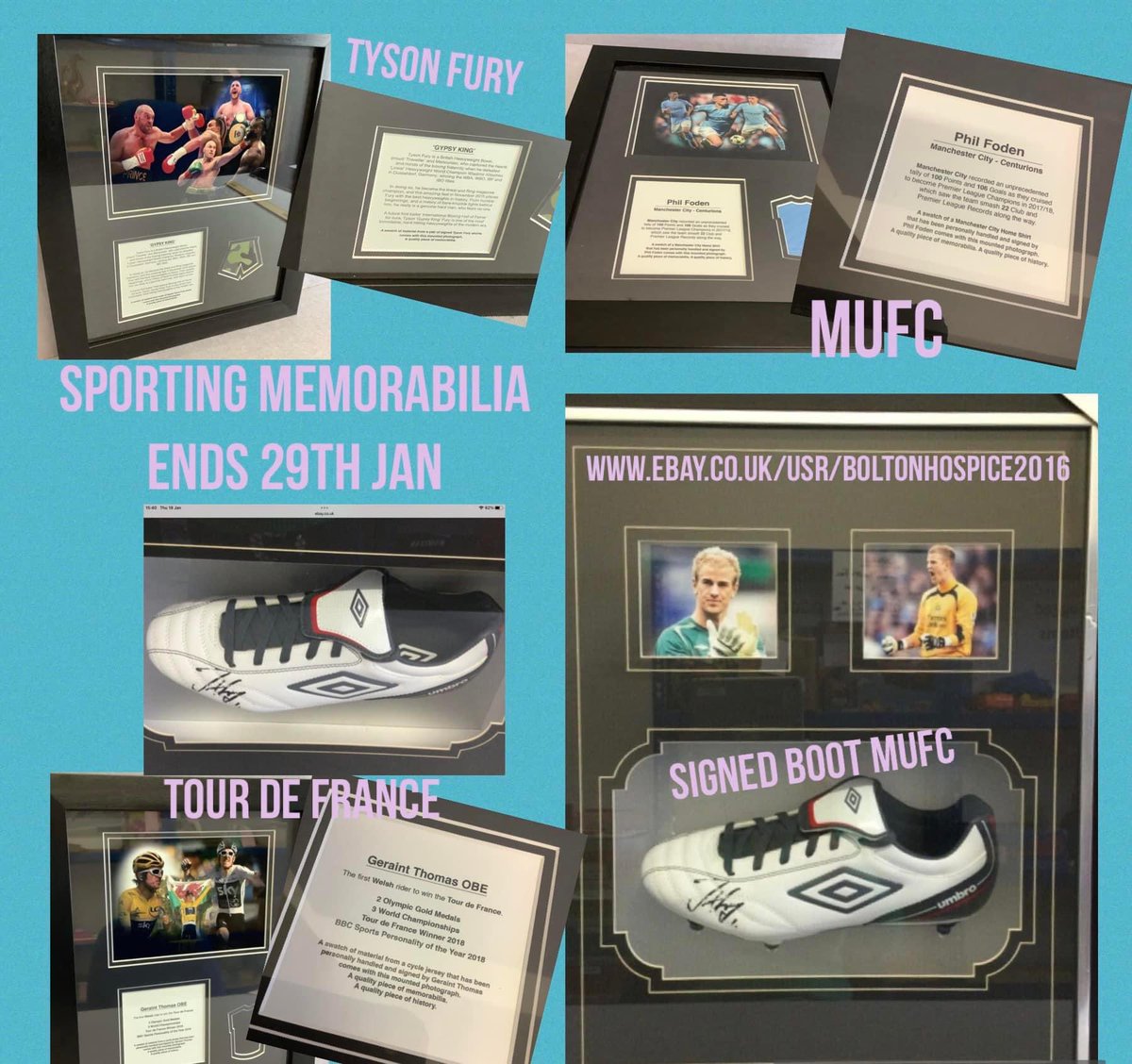 #SportingMemorabilia online this week all iconic pieces to from #Boxing, #Cycling & #Football Available online ends 29th Jan. 
click the link to view the signed #MUFC football boot by #JoeHart. 

ebay.co.uk/itm/1658699161…