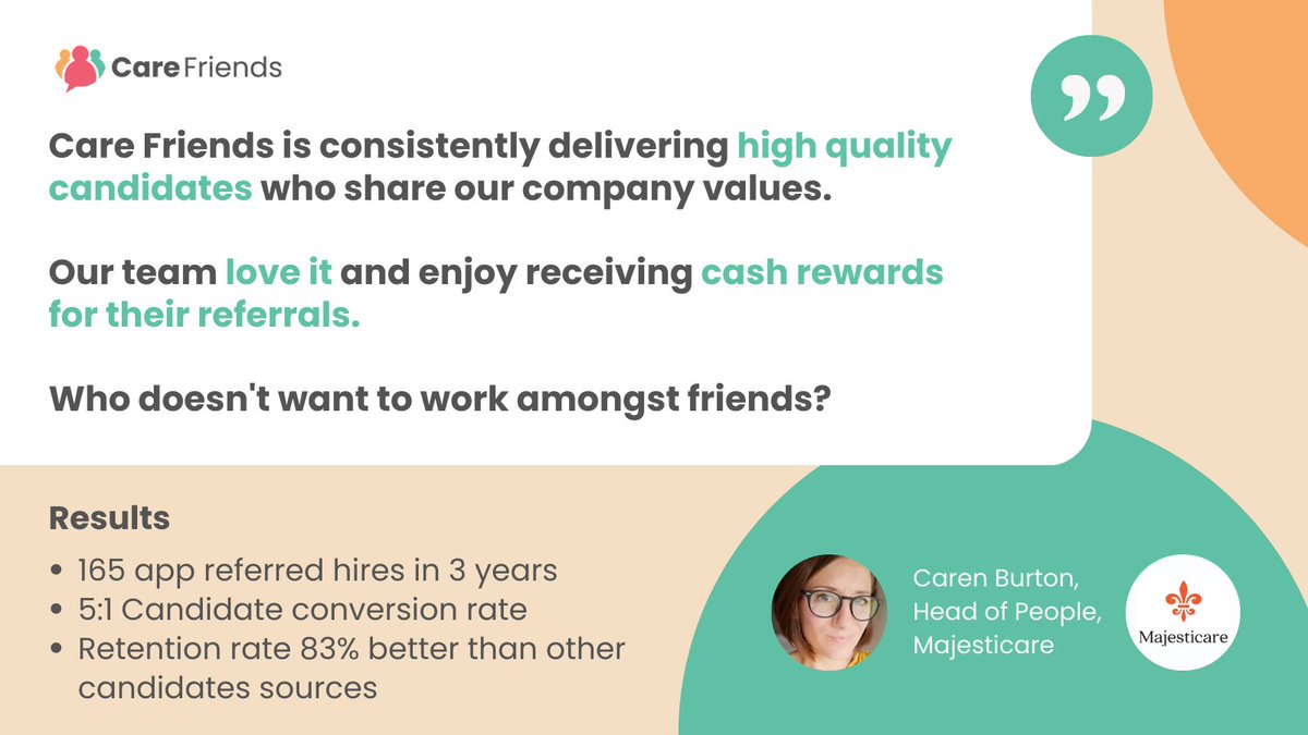 Care Friends (@carefriendsapp) on Twitter photo Great job <a href="/majesticare/">Majesticare</a> - we are so pleased your team love the app and are doing such a great job of referring high quality, long-staying candidates for you.
Don't want to miss out on the great results Care Friends is delivering? Jump on our next demo 👉🏽 tinyurl.com/4d5ue8u9 Great job <a href="/majesticare/">Majesticare</a> - we are so pleased your team love the app and are doing such a great job of referring high quality, long-staying candidates for you.
Don't want to miss out on the great results Care Friends is delivering? Jump on our next demo 👉🏽 tinyurl.com/4d5ue8u9