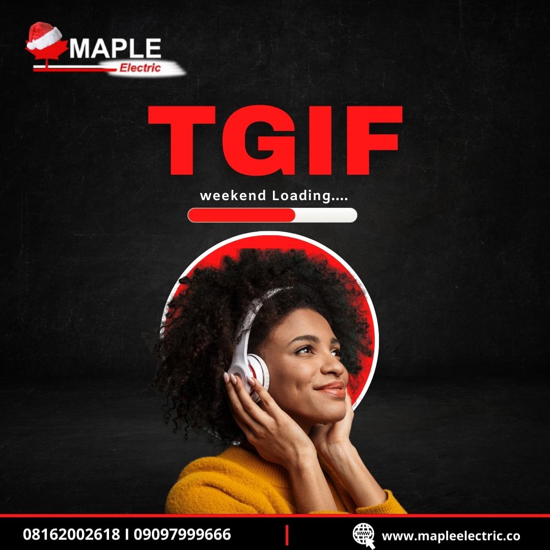 mapleelectricng's tweet photo. Yay! The weekend is finally here! Time to relax and enjoy some quality time with friends and family. Let's make the most of it!

Follow @mapleelectricng on all social media to see new products and trends.

___
#MapleElectric | "Tunde Ednut"  | Anambra | Rinu | "Fuel Scarcity" https://t.co/tnLWwfb1lm