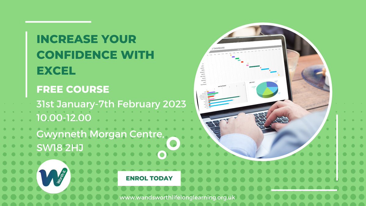 WBCLLearning's tweet photo. Time to move to the next level with Excel. Aimed at intermediate users, this x2 session advanced course will teach you how to use formula and shortcuts to manage your data. Book your place now here: https://t.co/7fh2u4SvUB
#advancedexcel #excelcourse
#wandsworthlifelonglearning https://t.co/Lp0H7jTqgK