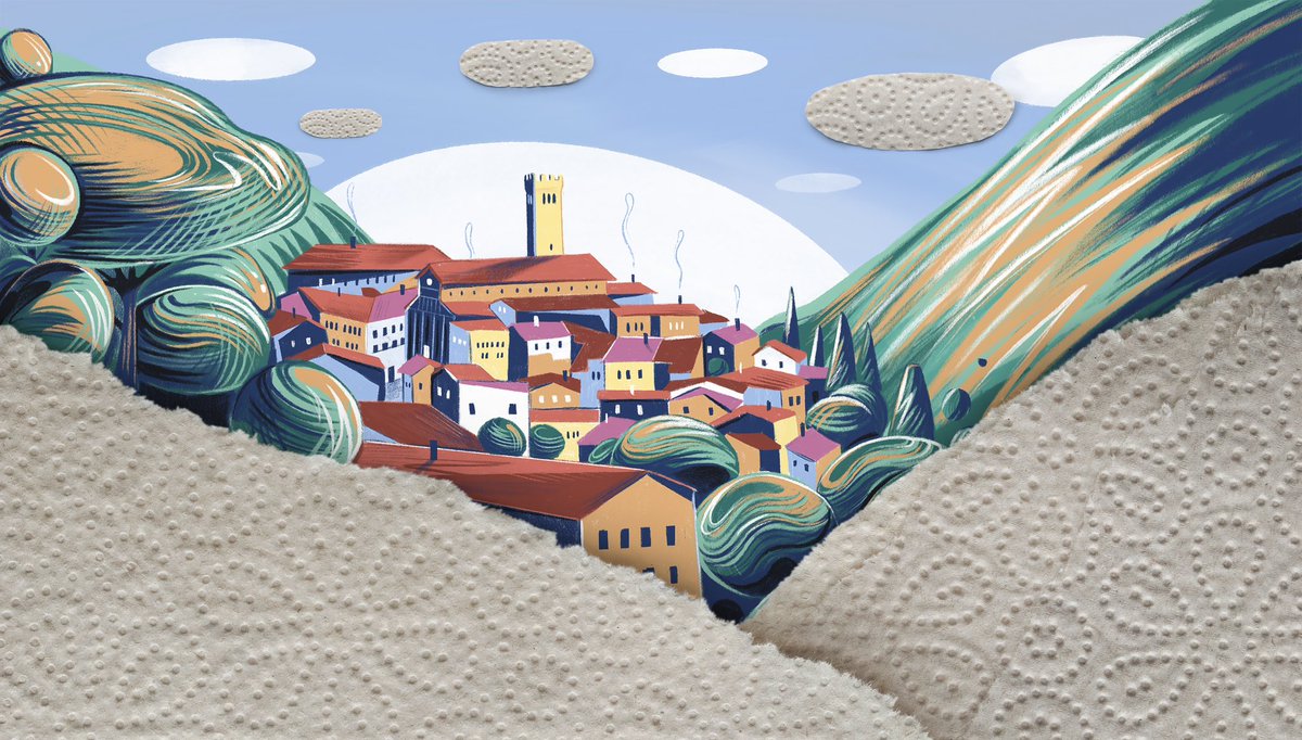 I’m happily proud to finally share with you my collaboration with <a href="/lucartgroup/">@Lucartgroup</a> . I created their 2023 calendar,  in order to celebrate their 70th anniversary. I illustrated their story and their values through their products! 
Here is JANUARY! #art #illustration #nicolocanova