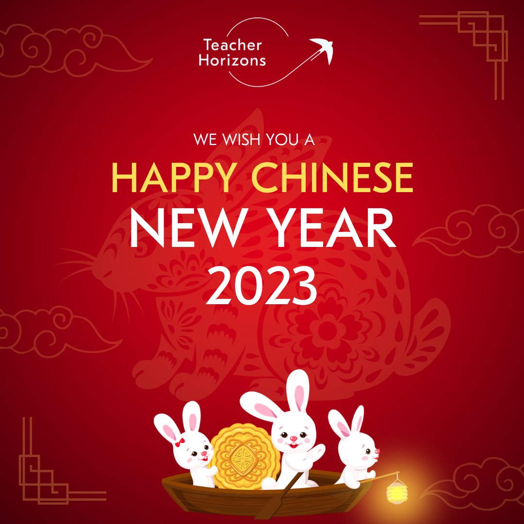 Happy Chinese New Year from the Teacherhorizons team!

#ChineseNewYear #TeacherHorizons #Rabbit #NewYear #HappyTeachers
