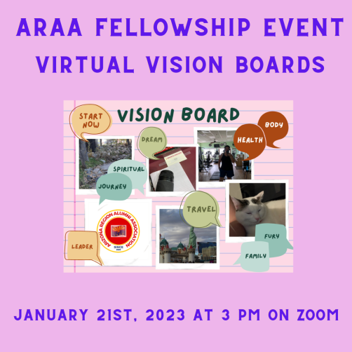 ptkazregion's tweet photo. Happy New Year! The ARAA are kicking off this year with a Virtual Vision Board Fellowship Event THIS SATURDAY at 3pm on Zoom. We will use Canva, a free 
service that will help you make professional-looking graphics for your projects.
Come join us on Zoom!
https://t.co/JdjFeROIar https://t.co/8JAKwc3k3D