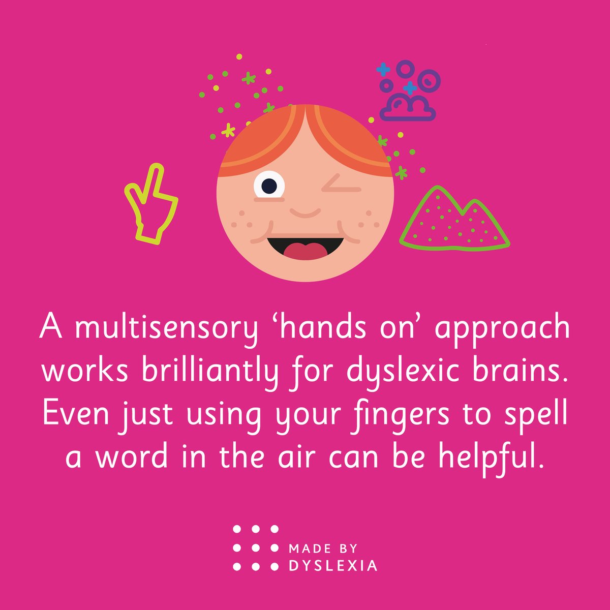 MadeByDyslexia's tweet photo. Did you know 89% of us who are Made By Dyslexia struggle with spelling, punctuation and grammar... yet 71% of dyslexics are above average at communicating?

Learn how to help your child with spelling in our 5 top tips below. https://t.co/4LRzLBqodM