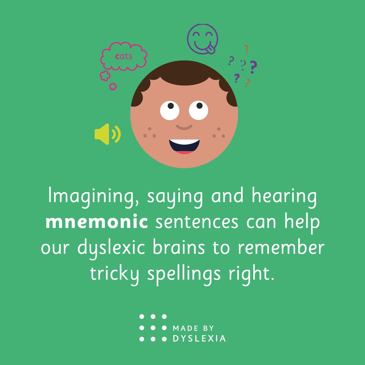 kate_griggs's tweet photo. Did you know 89% of us who are Made By Dyslexia struggle with spelling, punctuation and grammar... yet 71% of dyslexics are above average at communicating?

Learn how to help your child with spelling in @MadeByDyslexia's 5 top tips below. https://t.co/UdCrivL02E
