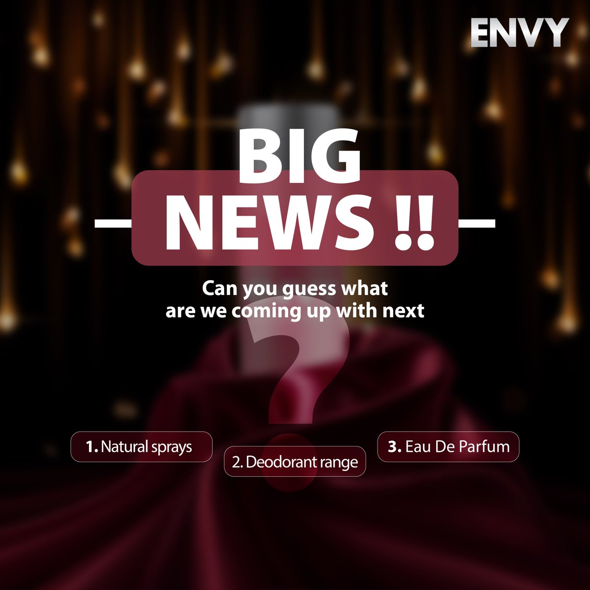 EnvyFrench's tweet photo. Something great is coming your way. Can you guess the correct answer.
Rules to be followed:-
1. Follow our Page.
2. Tag your 5 friends and ask them to follow us.
#contestalert #contestalertindia #contestindiaalert #contestsalert #contest #contests #contestgram #contestgiveaway https://t.co/i3lxqftkeT