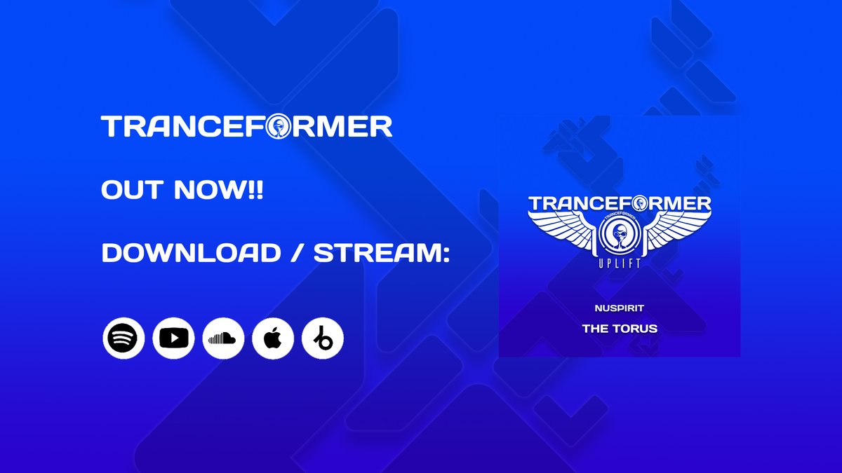 Happy Release Day 
NuSpirit - The Torus
Stream / Download here 
tranceformer.complete.me/thetorus
<a href="/beatport/">Beatport</a>  <a href="/Spotify/">Spotify</a> #trance #upliftingtrance #beatport #spotify