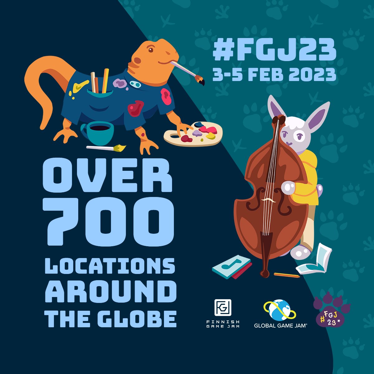 FinnishGameJam's tweet photo. #FGJ23 is a part of even bigger event, Global Game Jam 2023. 🌍 Over 700 jam sites around the world have registered! 🤩 Jammer registrations are on, and you can find our FGJ sites on Eventbrite: https://t.co/jooXU70CPV #GGJ23 #FGJ #indiedev #gamejam https://t.co/Fa5Rxoc6Nn
