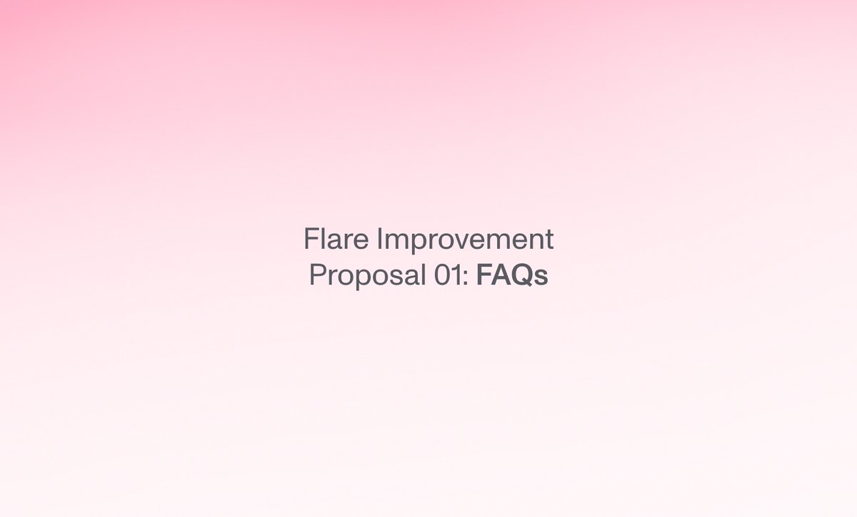 FIP.01 voting starts tomorrow. 

We have collated and answered the most frequently asked questions about the proposal to help you make an informed decision.
👉 flare.network/fip-01-faqs/

#Flare #ConnectEverything